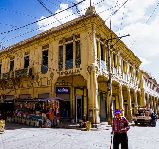 street in Apaneca, a village on El Salvador&apos;s ruta de las Flores