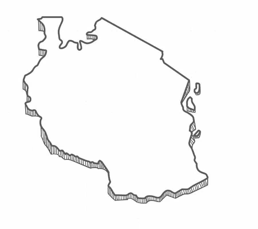 mapa de nuestro viaje de ida y vuelta a tanzania  