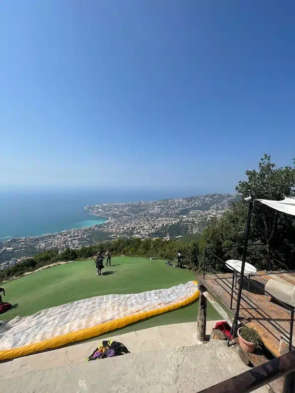 paragliding in Beirut: starting point