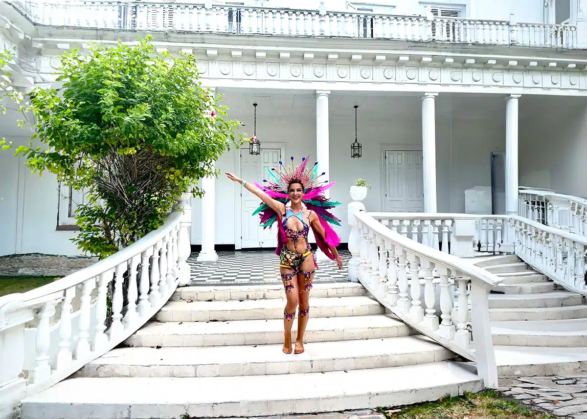 yo en el carnaval de jamaica en Kingston 2023