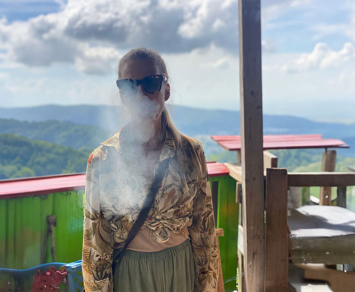 dispensary in Kingston, jamaica: me smoking