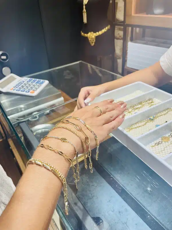 me shopping for jewellery in Beirut, Lebanon